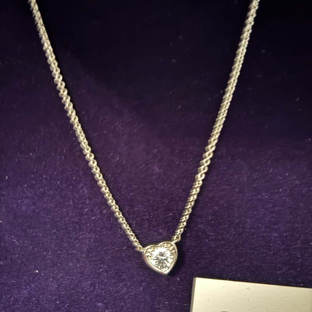 Elizabeth Taylor Vintage Heart Necklace 18” Adjustable Brand New In Box